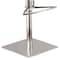 Armen Living Cafe Adjustable Height Swivel White Faux Leather and Walnut Bar Stool with Brushed Stainless Steel LCCASWBAWHB201 - alternate 2